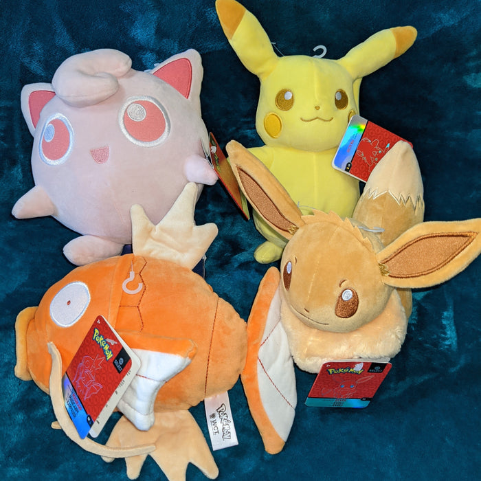 Tonal Shiny Pokemon Plush Complete Set (Series 2) Magikarp Eevee Jigglypuff Wicked Cool Toys